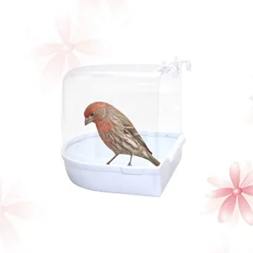 POPETPOP Caged Bird Bath for Small Birds Easy to Clean