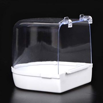 POPETPOP Caged Bird Bath for Small Birds Easy to Clean