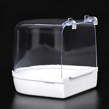 POPETPOP Caged Bird Bath for Small Birds Easy to Clean