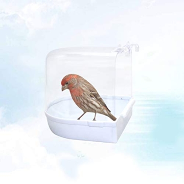POPETPOP Caged Bird Bath for Small Birds Easy to Clean