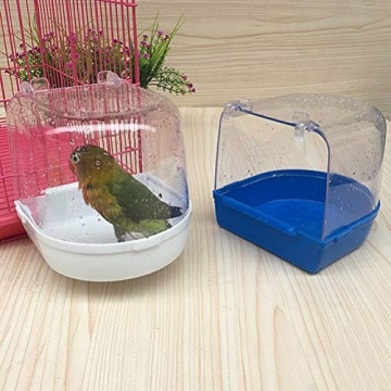 POPETPOP Caged Bird Bath for Small Birds Easy to Clean