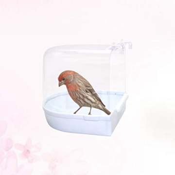 POPETPOP Caged Bird Bath for Small Birds Easy to Clean