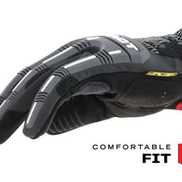 Mechanix Wear: M-Pact Open Cuff Work Gloves (Medium, Black)