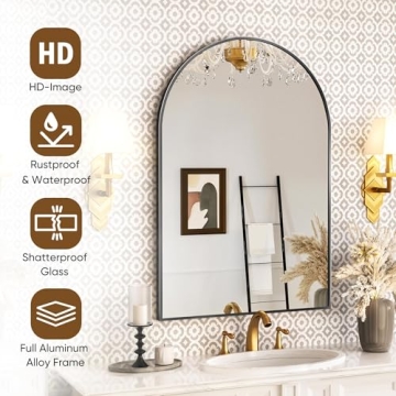 Antok Arch Bathroom Mirror - Elegant Wall Mounted Design