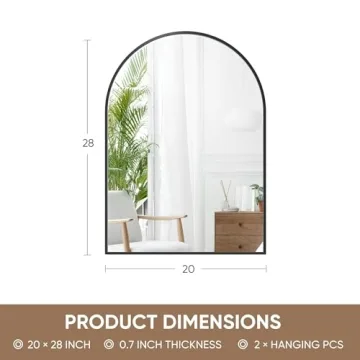 Antok Arch Bathroom Mirror - Elegant Wall Mounted Design