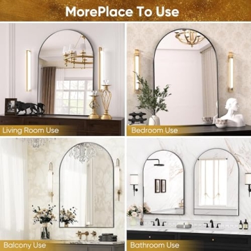 Antok Arch Bathroom Mirror - Elegant Wall Mounted Design