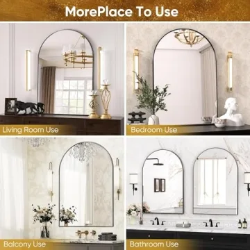 Antok Arch Bathroom Mirror - Elegant Wall Mounted Design