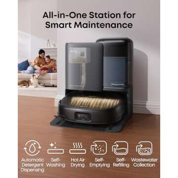 eufy E25 Omni Robot Vacuum and Mop Combo,HydroJet System, 20,000Pa Turbo Suction, Zero-Tangle Design...