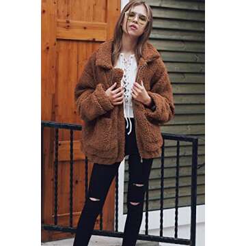 PRETTYGARDEN Women's Fashion Winter Coat Sherpa Fleece Faux Fur Shearling Oversized Trendy Jackets W...