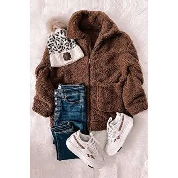 PRETTYGARDEN Women's Cozy Sherpa Fleece Jacket - Stylish & Warm