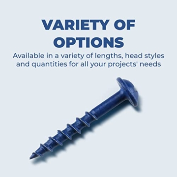 Kreg Premium Pocket-Hole Screws 1 1/4 Inch Blue-Kote