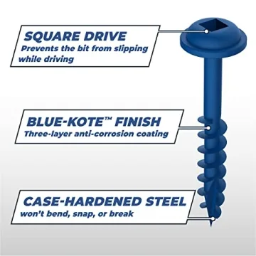 Kreg Premium Pocket-Hole Screws 1 1/4 Inch Blue-Kote