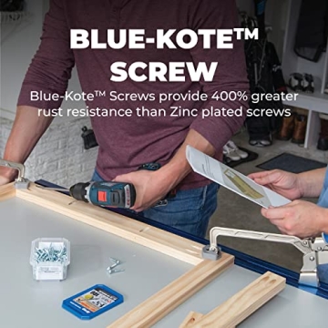 Kreg Premium Pocket-Hole Screws 1 1/4 Inch Blue-Kote