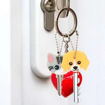 Cute Dog and Cat Key Caps for Easy Identification
