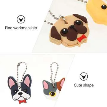 Cute Dog and Cat Key Caps for Easy Identification