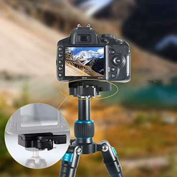 UTEBIT 323 RC2 Quick Release Plate, Metal Rapid Adapter with 1/4" and 3/8" Camera Screw Tripod Mount Plate Fit Only for Manfrotto Tripod