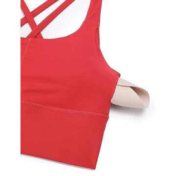 CRZ YOGA Longline Sports Bra for Medium Impact Training