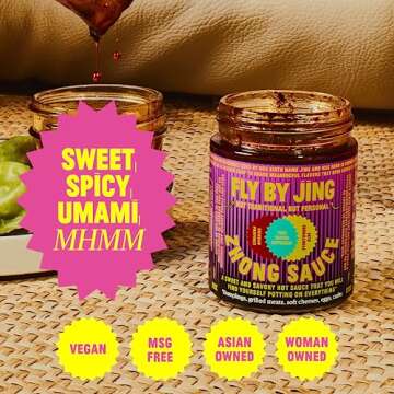 FLYBYJING Spicy Sweet Chili Sauce - Perfect for Noodles, Meats, Veggies, and Dumplings - All-Natural...