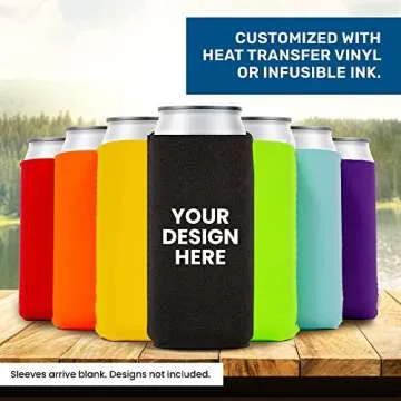 QualityPerfection Neoprene Slim Can Cooler Sleeves 6 Pack