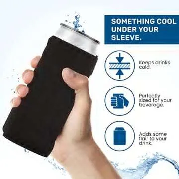 QualityPerfection Neoprene Slim Can Cooler Sleeves 6 Pack