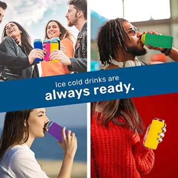 QualityPerfection Neoprene Slim Can Cooler Sleeves 6 Pack
