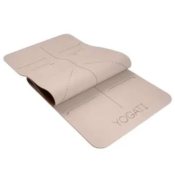 YOGATI Yoga Mat Non-Slip Non-Toxic with Carry Strap Yoga Mat with Alignment Lines. Ideal Yoga Mats as Gymnastics Mat, Sports Mat, Fitness Mat, Yoga Mat