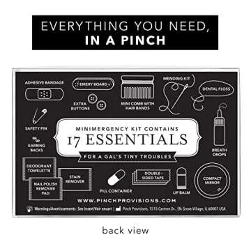 Pinch Provisions Rose Gold Minimergency Kit, Includes 17 Travel-Sized Cosmetic Essentials, Convenient for Purses, Emergency Beauty Accessories, Gifts for Holiday’s & Birthday’s