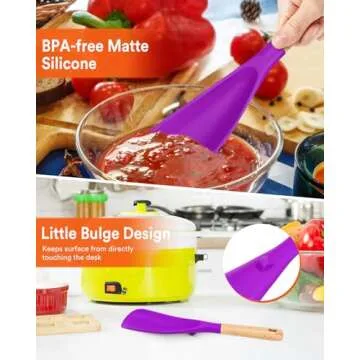 Sturdy Silicone Cooking Spoon for Nonstick Cookware