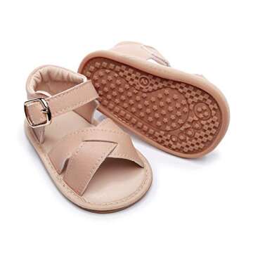 Baby Girls Sandals Rubber Sole Non-Slip Summer Outdoor Toddler Flat Shoes Infant Cute Little Kids Fi...