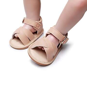 Baby Girls Sandals Rubber Sole Non-Slip Summer Outdoor Toddler Flat Shoes Infant Cute Little Kids First Walker Shoes