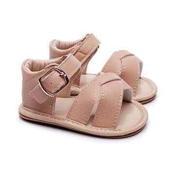 Baby Girls Sandals Rubber Sole Non-Slip Summer Outdoor Toddler Flat Shoes Infant Cute Little Kids First Walker Shoes