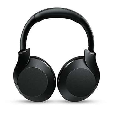 Philips PH802 Wireless Bluetooth Over-Ear Headphones Noise Isolation Stereo with Hi-Res Audio, up to 30 Hours Playtime with Rapid Charge (TAPH802BK)