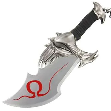 Armory Replicas™ - Blades of Chaos Kratos Twin Blade Set with Real Metal - Perfect for God of War Enthusiasts and Cosplay - Includes Display Plaque