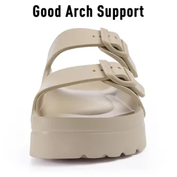 Goosecret Women's Comfortable Platform Sandals with Arch Support