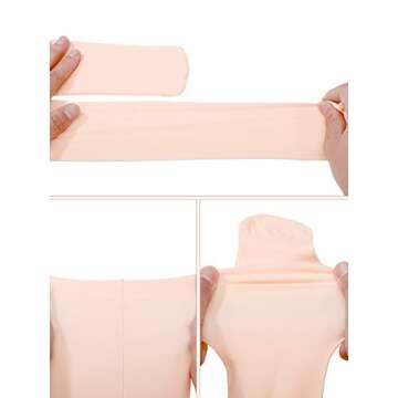 Syhood 6 Pairs Girls Dance Tights Soft Toddler Dance Ballet Tights for Toddler Girls Favor (Nude, White,Black,M)