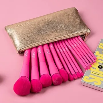 Cute Makeup Brush Set 15 Piece Premium Quality for Travel