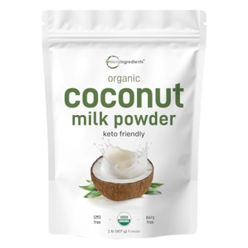 Micro Ingredients Organic Coconut Milk Powder, 2 Pound (32 Ounce), Plant-Based Creamer, Perfect for ...