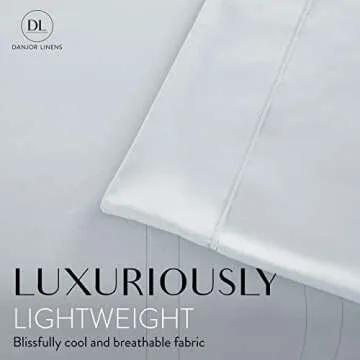 Danjor Linens Twin Sheets Set - Hotel Luxury Essential Bedding - 4 pc Soft Bedding & Pillowcases Set with Deep Pockets - Breathable Bed Sheets, Wrinkle Free - Ice Blue Sheets