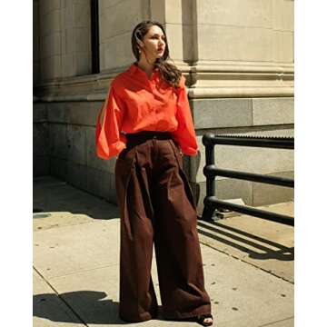 The Drop Women's Java Pleat Front Wide Leg Pant by @Ivanka.dekoning, XXL, Plus Size