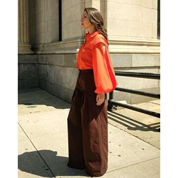 The Drop Women's Java Pleat Front Wide Leg Pant by @Ivanka.dekoning, XXL, Plus Size