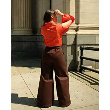 The Drop Women's Java Pleat Front Wide Leg Pant by @Ivanka.dekoning, XXL, Plus Size