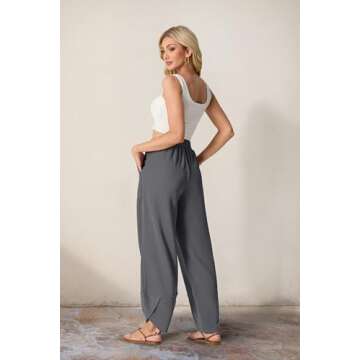 FREEOAK Womens Wide Leg Boho Pants - Cozy & Breathable