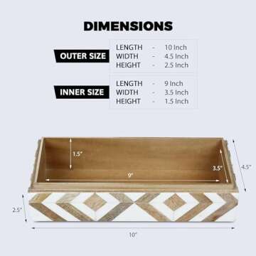 Handicrafts Home Handmade Marquet Array Collection Decorative Jewelry Box Organizer – Keepsakes, T...