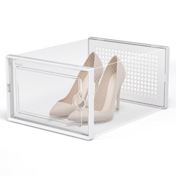 Buy Kuject X-Large Shoe Storage Boxes - 12 Pack, Stackable & Clear Design