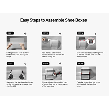 Buy Kuject X-Large Shoe Storage Boxes - 12 Pack, Stackable & Clear Design