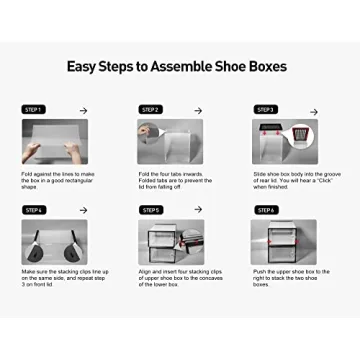 Buy Kuject X-Large Shoe Storage Boxes - 12 Pack, Stackable & Clear Design