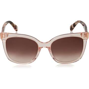 Kate Spade New York Women's Kiya Square Sunglasses, Peach, 53 mm