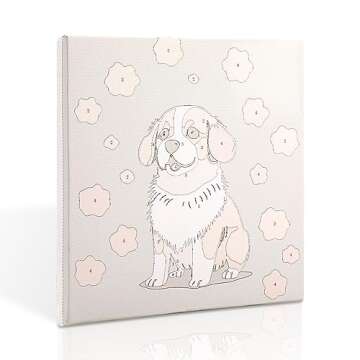 Dynippy DIY Oil Paint by Numbers for Beginner Framed Colourful Canvas Acrylic Oil Easy Painting Kit for Adults Childrens 8x8 inch - (Cute Dog)