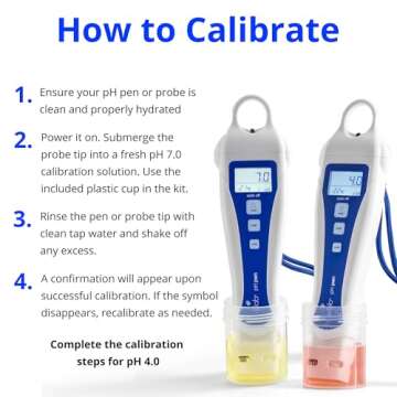 Bluelab pH 4.0 & 7.0 Calibration Solution Kit - pH Meter & pH Pen Calibration for Balanced Nutrient Solution NIST Traceable | Hydroponics, Gardening & Growing Tents (500 ml/ 16.9 Fl Oz Each)