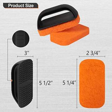 SHINESTAR 11-Piece Griddle Scouring Pad for Blackstone, Flat Top Grill Cleaner for Kitchen, Griddle ...